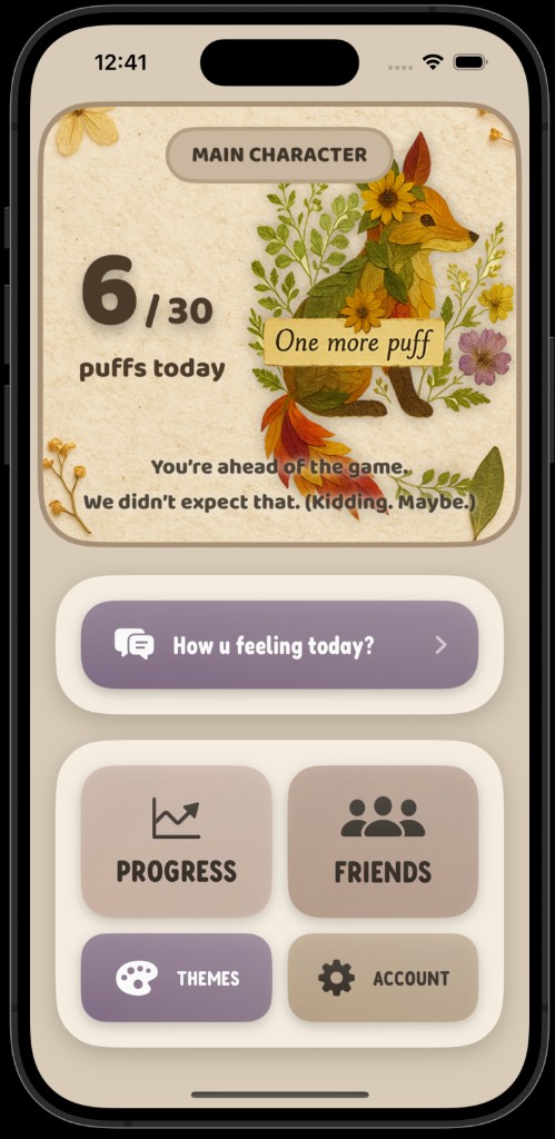 LaterVape app — botanical theme