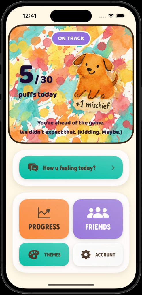 LaterVape app — Naughty Pups theme